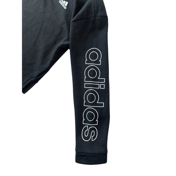 Adidas Women’s Cropped Half-Zip Sweatshirt - Size 2X - Side Slits - Logo Sleeve - Picture 6 of 8